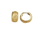 Paar Creolen "Gold 375 Diamantiert", Gelb, Fascination By Ellen K., Ohrringe, Damen, One-Size, Gold