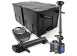 Set Completo Sunsun: Filtro Per Laghetti CBF-350B Fino A 60000L Sistema Di Filtraggio Per Laghetti A Flusso Continuo, Pompa Per Laghetti NEO10000 10000L/H 80W, Chiarificatore Per Laghetti CUV-336 Chiarificatore Uvc Con 36W, Pompa Per Fontane CTP-5003 5000L/H 30W