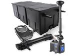 Set Completo Sunsun: Filtro Per Laghetti CBF-350C Fino A 90000L Sistema Di Filtraggio Per Laghetti A Flusso Continuo, Pompa Per Laghetti NEO10000 10000L/H 80W, Chiarificatore Per Laghetti CUV-636 Chiarificatore Uvc Con 36W, Pompa Per Fontane CTP-5003 5000L/H 30W