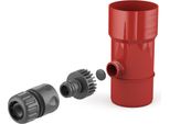 Bryza Collettore Per Acqua Piovana Ø 90 Mm Con Filettatura Da 1", Rosso Ral 3011"