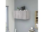 The Living Store Armadio A Muro Grigio Sonoma 80X39X40 Cm Materiale Legno