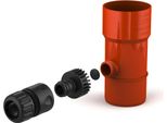 Bryza Collettore Per Acqua Piovana Ø 90 Mm Con Filettatura Da 1", Rosso Mattone Ral 8004"