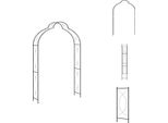 Vidaxl Arco Di Rose Nero 150 X 34 X 240 Cm In Ferro - Archi Di Rose, Graticci E Pergole