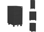 Vidaxl Armadio Per Archiviazione Con Rotelle Antracite 30X45X59 Cm In Acciaio - Armadi Per Archiviazione