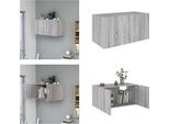 Vidaxl Armadio A Muro Grigio Sonoma 80X39X40 Cm Materiale Legno - Armadio A Muro - Armadio A Muro - Armadio Galleggiante - Armadio A Muro