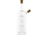 Bottiglia 2 In 1 Per Olio E Aceto "Zeyla Di Due"" In Vetro Borosilicato Con Tappo In Sughero"