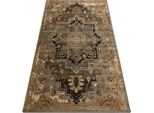 Tappeto Di Lana Omega Abbas Vintage, Rosetta Cognac Beige Beige 200X300 Cm