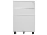 Armadio Per Archiviazione Con Rotelle Grigio Chiaro 39X45X60 Cm Acciaio