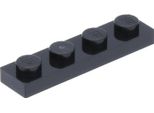 Piastre Da Costruzione Lego® 1X4 Nere - 3710 Nuovo! Quantità 50X