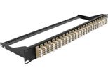 Delock - Patch Panel - Rack Montierbar - Lc Quad Mm X 24 - Schwarz, Beige - 1U - 48.3 Cm (19")"