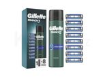 Gillette Mach3 8Pcs + Mach3 Gel 200Ml
