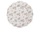 Clayre & Eef Piatto Da Portata Ø 27 Cm Rosa In Porcellana Roses