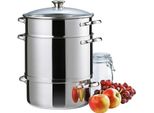 Spremiagrumi A Vapore Kelomat 3 Pezzi Ø27 Cm 10 Litri Acciaio Inox Coperchio In Vetro Induzione