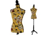 Manichino Sartoriale T222, Busto Di Manichino Femminile, Vetroresina ~ Giallo Con Fiori