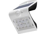 Goobay 45802 Lampada Da Parete Solare A Led Con Rilevatore Di Movimento, 1,5 W, Bianco - Soluzione Di Illuminazione Ideale Per Ingressi Di Casa, Carport E Scale