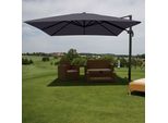 Ombrellone Semaforo Gastronomico HWC-A96, Ombrellone, 3X4M (Ø5M) Poliestere/Alluminio 26Kg ~ Antracite Senza Supporto, Girevole