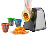 Zilan Grattugia Elettrica | Affettatrice Elettrica Per Verdure | Affettatrice A Spirale | Affettatrice Per Verdure | 200 Watt | 4 Attacchi |