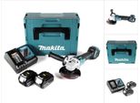 Makita Dga 511 Rfj Smerigliatrice Angolare A Batteria 18V 125 Mm In Valigetta Makpac + 2X Batterie 3,0 Ah + Caricatore Rapido