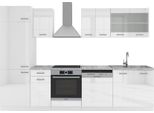 Vicco Cucina Componibile R-Line, 300 Cm Senza Piano Di Lavoro, Bianco Lucido/Bianco