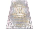 Tappeto Acrilico Uskup Astrazione 353 Avorio / Giallo Multicolore 80X300 Cm