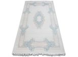 Tappeto Acrilico Mirada 5417 Blu ( Mavi ) Frange Beige 100X300 Cm