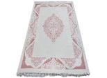 Tappeto Acrilico Mirada 5416 Pastello ( Rosa Cipria ) Frange Rosa 80X300 Cm