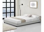 Letto In Ecopelle Letto Imbottito In Ecopelle Struttura Letto Con Rete A Doghe 180X200 Cm Letto Con Rete A Doghe Letto Matrimoniale Letto Matrimoniale In Ecopelle Bianca Corium
