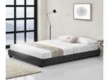 Letto In Ecopelle Letto Imbottito In Ecopelle Struttura Letto Con Rete A Doghe 180X200 Cm Letto Con Rete A Doghe Letto Matrimoniale Letto Matrimoniale In Ecopelle Nera Corium