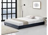 Letto Imbottito In Lino Struttura Letto Con Rete A Doghe 180X200 Cm Letto Con Rete A Doghe Letto Matrimoniale Letto Matrimoniale Grigio Scuro Corium