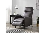 Poltrona Imbottita Bregenz Recliner Reclinabile 102X60X92 Cm Poltrona Reclinabile Poltrona Tv Poltrona Con Schienale Regolabile Poltrona Tv In Pelle Finta Marrone [It.Casa]