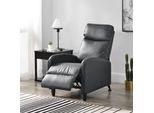 Poltrona Imbottita Bregenz Recliner Reclinabile 102X60X92 Cm Poltrona Reclinabile Poltrona Tv Poltrona Con Schienale Regolabile Poltrona Tv In Pelle Finta Grigio [It.Casa]