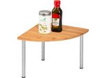 Bremermann Scaffale Angolare In Bambù Con Acciaio Inox // Circa 25 X 20 X 25 Cm (L/H/D) Scaffale Da Cucina Per Un Maggiore Spazio Di Archiviazione
