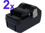 2X Batteria Powersmart 18V / 4000Mah Per Hitachi Wh 18DBDL, Wh 18DSAL, Wh 18DSDL, Wh 18DSL, Wm 18DBL