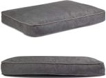 Letto Per Cani | Cuscino Per Cani Con Memory Foam | Letto Per Cani Lavabile | Pelle Scamosciata | Grande Xxl: 100 X 120 Cm | Colore: Grigio Chiaro