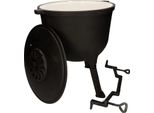 Kotarbau® Bollitore In Ghisa 15 L Smaltato Bollitore Solido Per Caminetti Con Coperchio Ermetico
