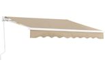 Tenda A Bracci Pieghevoli "Bitonto"" Struttura In Alluminio 300 X 250 Cm Beige"