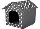 Pillowprim Cuccia Per Cani Cuccia Per Cani Cuccia Per Cani Casa Per Gatti Cuccia Per Animali Xl - 60X55 Cm Grigio Con Zampe