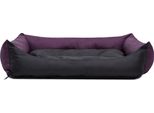 Cuscino Per Cani Lettino Per Cani Cuscino Per Cani Pontes - Eco - 82 X 60 X 16 Cm [Taglia: Xl] - Viola Con Nero
