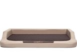 Cuscino Per Cani Cesto Per Cani Divano Per Cani Ortopedico Per Cani Da Compagnia Lavabile - Medico Standard - 75 X 50 X 15 Cm [Taglia: L] - Beige Con Marrone