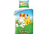 Halantex Lino Incluso PokéMon Primavera Cotone, 140/200, 70/90 Cm