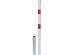Alberts 782153 Palo Di Sbarramento Stabo, Da Inserire Nel Calcestruzzo, Rimovibile, Bianco, Paletto Ø 60 Mm, Altezza Dal Suolo 100 Cm