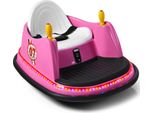 COSTWAY 6V Kinder Autoscooter mit Fernbedienung, Elektro Fahrzeuge mit bunten Lichtern und Musik, Kinderfahrzeuge 360 Grad, Aufsitzfahrzeug für Kinder von 2-5 Jahren (Rosa)