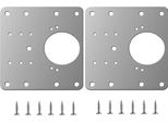 Inf Piastra Di Riparazione Per Cerniere Per Mobili 9X9 Cm In Acciaio Inox Confezione Da 2
