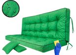 Hobbygarden Cuscino Per Panchina Cuscino Per Panca Da Giardino Cuscino Per Dondolo Cuscino Per Pavimento Cuscino Per Altalena Da Esterno / Interno - Pola - 120 Cm - Verde