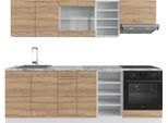 Vicco Cucina Componibile R-Line, 240 Cm Senza Piano Di Lavoro, Sonoma/Bianco