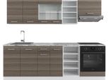 Vicco Cucina Componibile R-Line, 240 Cm Senza Piano Di Lavoro, Grigio Prezioso/Bianco