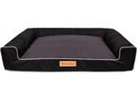 Letto Grande Per Cani Divano Per Cani Cuscino Per Cani Cestino Lavabile - Colore Nero - Tappetino Per Cani Misura Xxl - 118X78 Cm