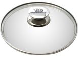 Coperchio In Vetro Elo Galant Ø24Cm Con Bordo In Acciaio Inox E Pomolo In Acciaio Inox