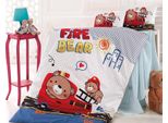 Biancheria Da Letto Per Bambini Dei Vigili Del Fuoco Biancheria Da Letto Reversibile Orso Del Fuoco 100 X 135 Cm