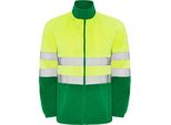 Roly Workwear HV9305 | Giacca In Pile Altair Hi-Viz Con Strisce Riflettenti - Colore: Garden Green 52/Fluor Yellow 221 - Taglia: 4XL